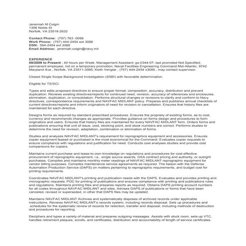 Jeremiah Colgin CHART Resume