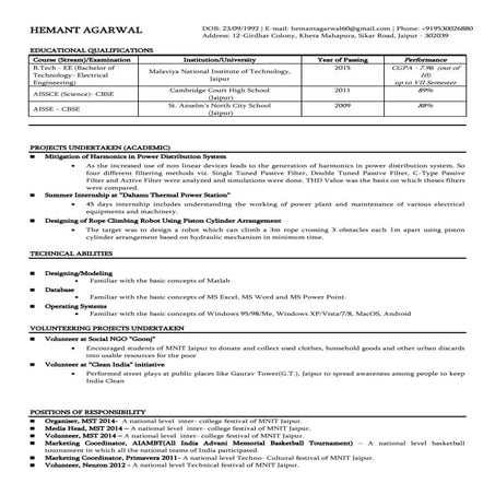 hemant agarwal resume