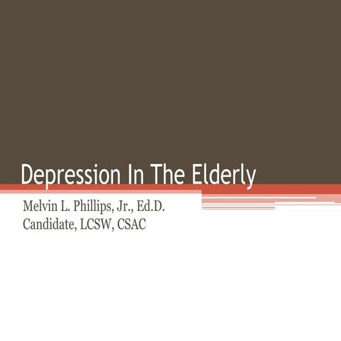 Depression in the Elderly