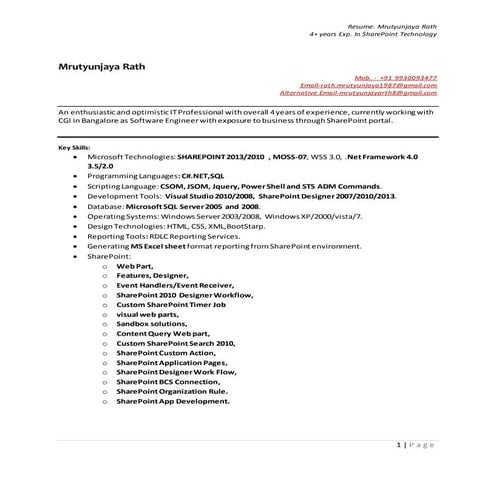 2016_Mrutyunjaya_SharePoint2013 