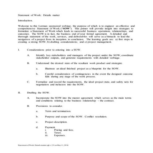 Statement of Work_Details matter  webinar outline 6.16_2016