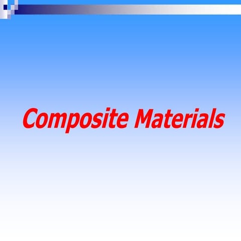 Introduction to composite materials and application