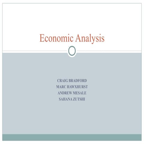 Economic Analysis and Emerging Opportunities Assingment two