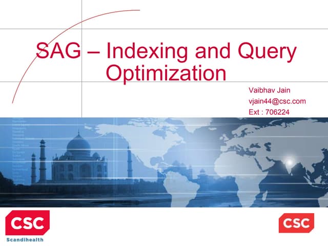 SAG_Indexing and Query Optimization
