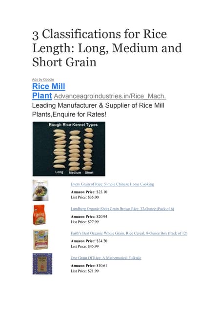 Rice and other grains | PPT | Gardening | Home & Garden
