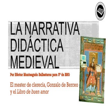 El mester de clerecía: Berceo e Hita para 3º de ESO