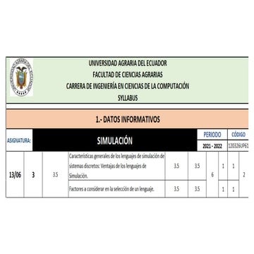 SIMULACIÓN DE SISTEMAS DISCRETOS