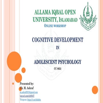 Unit-3 Cognitive Development