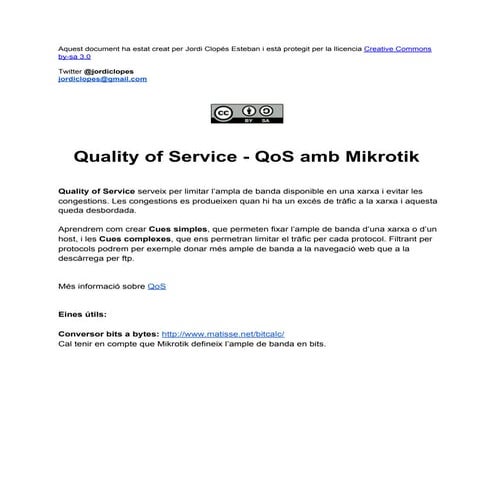 Tres tipus de configuracions de QoS amb Mikrotik