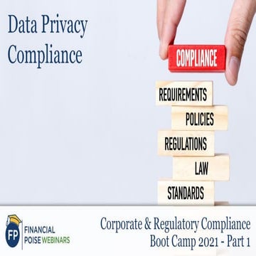 Data Privacy Compliance (Series: Corporate & Regulatory Compliance Boot Camp)