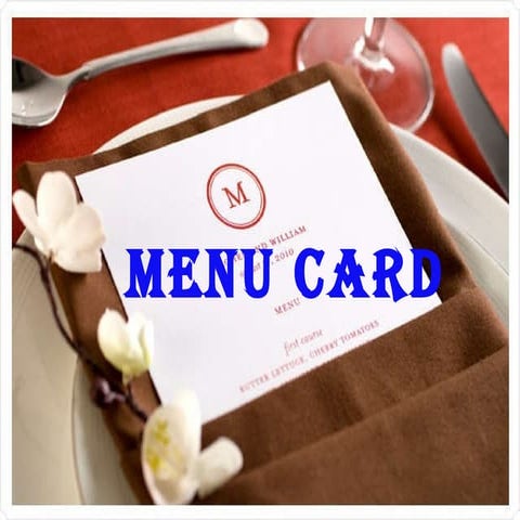 dhivyaa 3 course menu | PPT