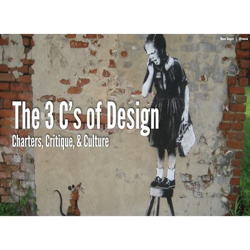 3 Cs of Design - Charters, Critique, and Culture - Amuse Conference