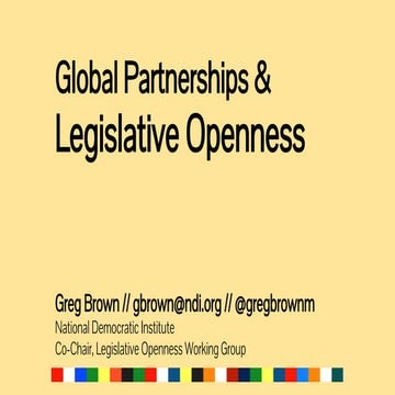 Day 3: Working together: global and regional collaboration, Mr. Greg Brown, N...