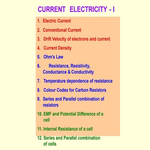 3_Current Electricity (1) Grade 12 Part 1