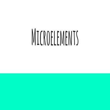 Micro elements