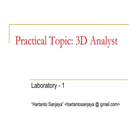 3D Analyst Lab 1