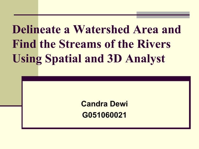 3D Analyst - Watershed