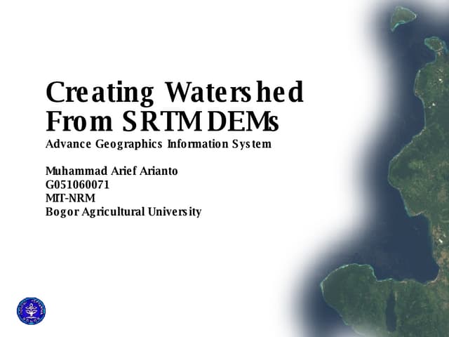 3D Analyst - Watershed from SRTM