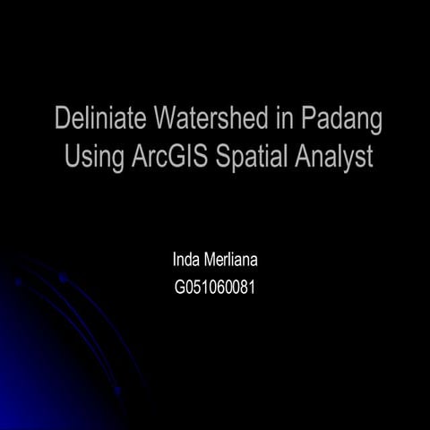 3D Analyst - Watershed, Padang