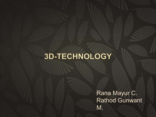 3d tecnnology