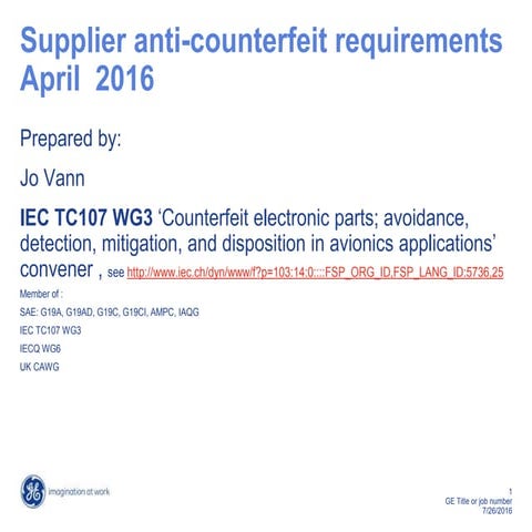 Counterfeit Part Awareness to prevent counterfeit issue | PDF