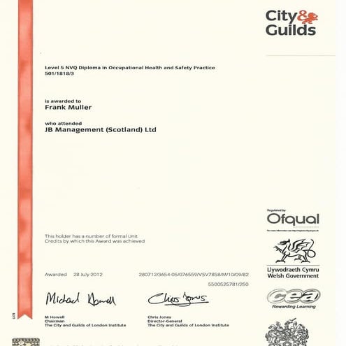 NVQ Level 5 Diploma A