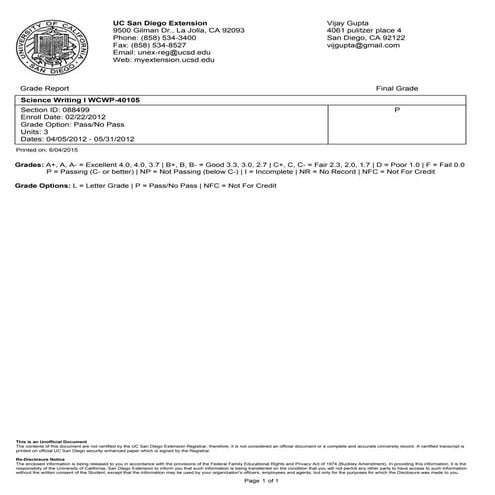 UCSD SW 2 | PDF