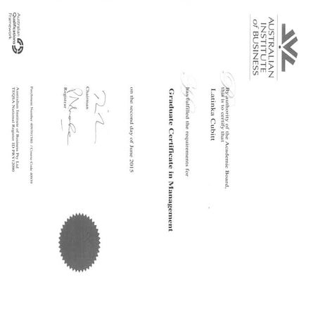 Graduate Certificate in Management | PDF