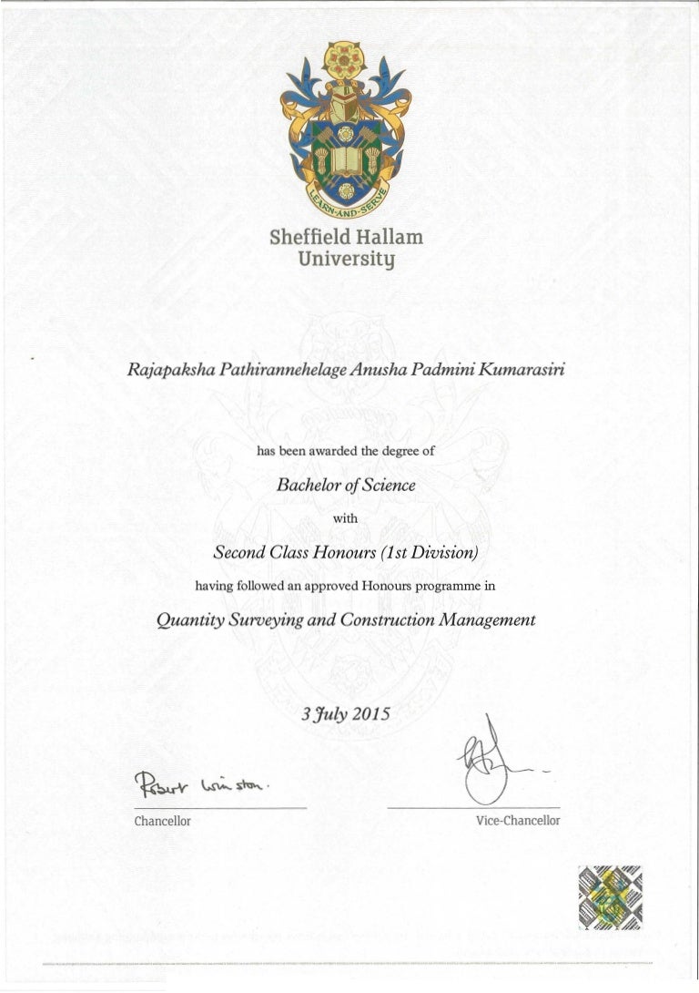 BSc in Quantity Surveying and Construction Management