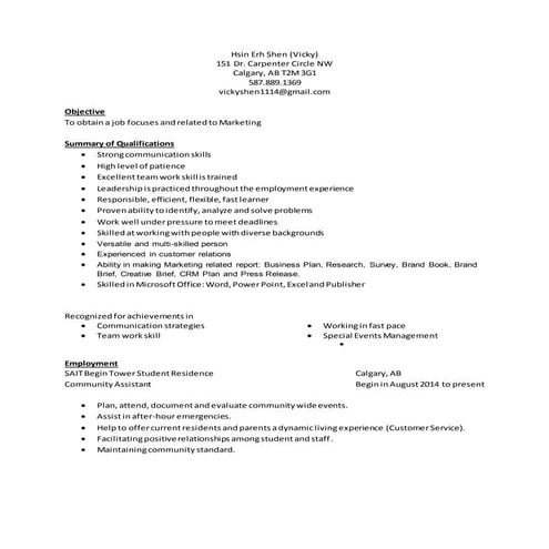 Vmk Resume 9-2016 | DOC