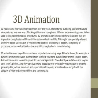 3 d animation