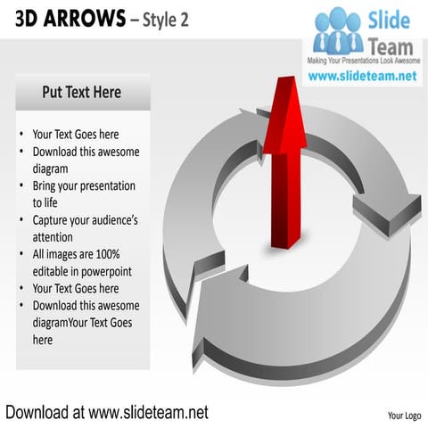 3 d arrows style 2 powerpoint diagrams and powerpoint templates
