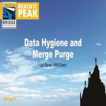 DM101: Data Hygiene/Data Processing (MMI Direct)