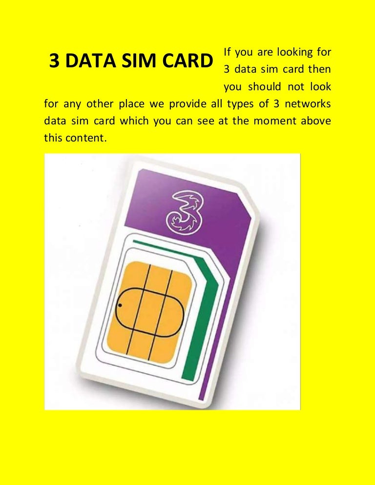 3 data sim card