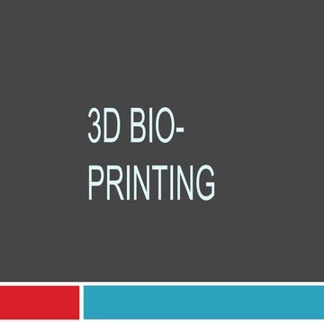 3D_Bio_Printing seminar Slide