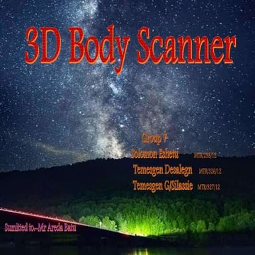 3D body scanner | PPTX