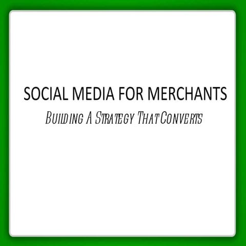 3dcart Social Media Merchants Webinar