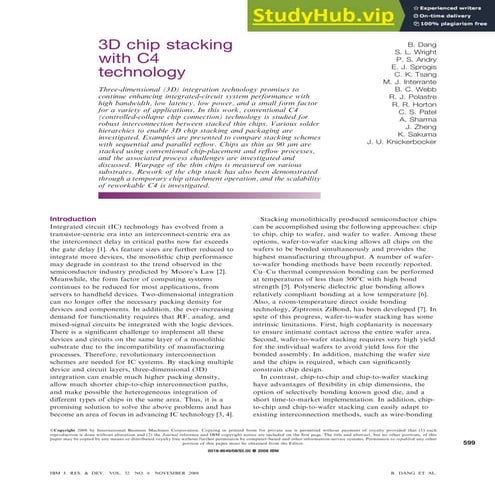 3D Chip Stacking With C4 Technology