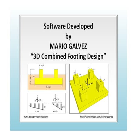 3D Combined Footing Design