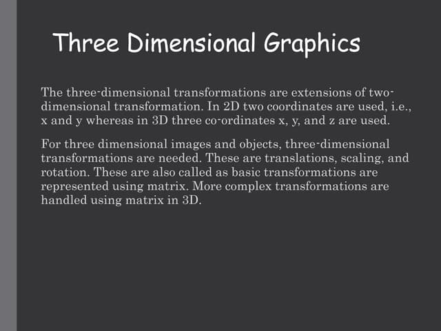 3D computer Graphic PPT.pptx in computer graphics | PPTX