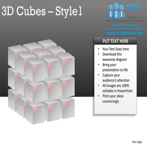 3d cubes style 1 powerpoint presentation slides ppt templates