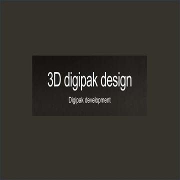 3D digipak design