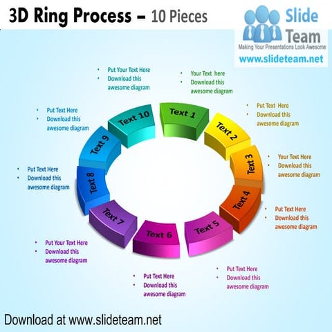3 d display pie chart process 8 pieces powerpoint diagrams and ...