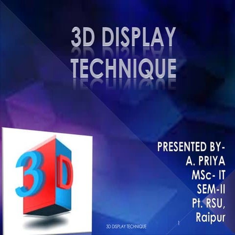 3 d display technique