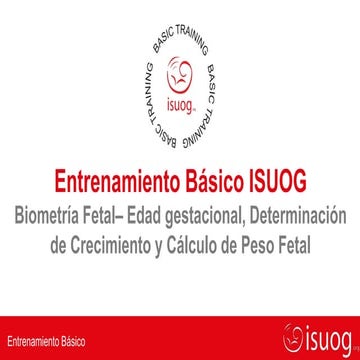 Isuog entrenamiento basico biometria fetal