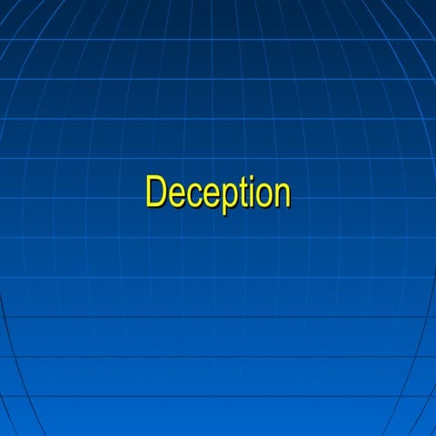 TX Forensic Mental Health Conf. #3 Deception