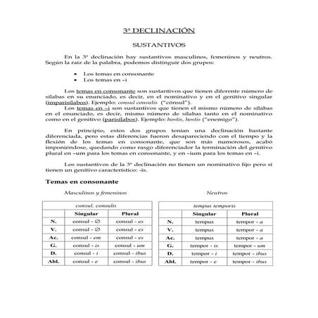 3ª declinación