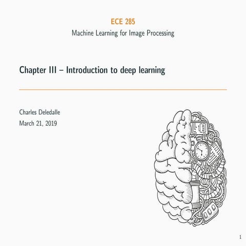 MLIP - Chapter 3 - Introduction to deep learning | PDF