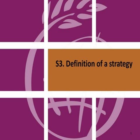 Definition of a strategy