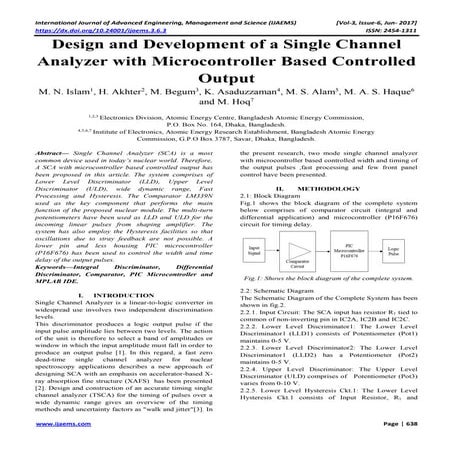 Design and Development of a Single Channel Analyzer with ...